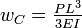 w_C = \tfrac{PL^3}{3EI}